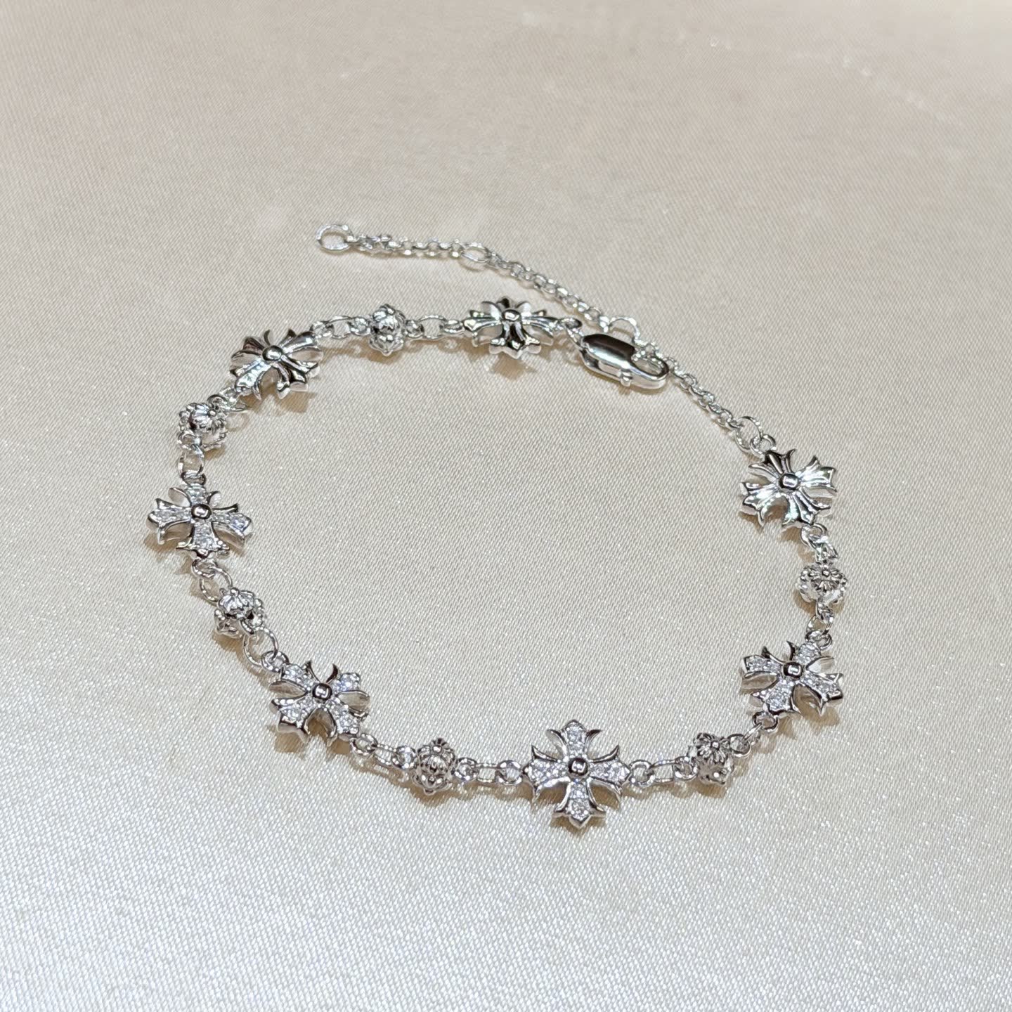 Chrome Hearts Silver Flower Bracelet